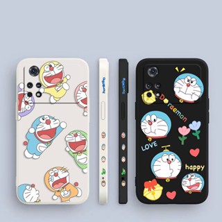 เคสโทรศัพท์มือถือ พิมพ์ลายโดราเอมอน แมว หัวใจ มีลายด้านข้าง สําหรับ Xiaomi POCO F5 X5 X4 X3 M5 M4 M3 F4 F3 C40 Redmi K60 K40 S Note 12 11 10 X Lite Pro Plus NFC GT 5 G
