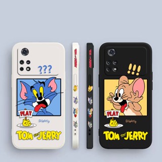 เคสโทรศัพท์มือถือ พิมพ์ลายอนิเมะ Tom And Jerry มีลายด้านข้าง สําหรับ Xiaomi POCO F5 X5 X4 X3 M5 M4 M3 F4 F3 C40 Redmi K60 K40 S Note 12 11 10 X Lite Pro Plus NFC GT 5 G