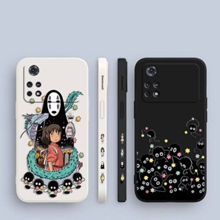 เคสโทรศัพท์มือถือ พิมพ์ลายอนิเมะ Spirited Away มีลายด้านข้าง สําหรับ Xiaomi POCO F5 X5 X4 X3 M5 M4 M3 F4 F3 C40 Redmi K60 K40 S Note 12 11 10 X Lite Pro Plus NFC GT 5 G