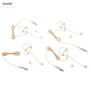 【DREAMLIFE】Headset Microphone Beige Head Worn Mic Wireless-TA4F XLR 4 Pin Durable