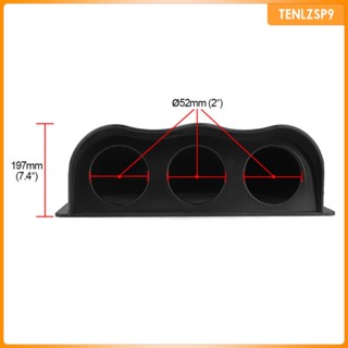 [tenlzsp9] เกจวัด 2 นิ้ว 52 มม. 3 รู 3 พอด 2 นิ้ว 52 มม. สําหรับมอเตอร์รถยนต์