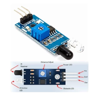 (1ชิ้น) AB072 โมดูลตรวจจับวัตถุและสิ่งกีดขวาง IR Infrared Obstacle Avoidance Tracking Sensor Module โมดูลตรวจจับสิ่งก...