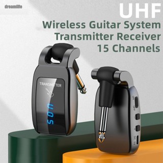 【DREAMLIFE】Electric Guitar Transmitter 6.35 To 3.5mm Adapter 60Hz-17kHz Bass Violin Mixer