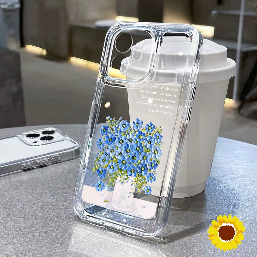 ดอกไม้พื้นที่ใสเคสโทรศัพท์สำหรับVivo Y20 Y11 Y02s Y15s Y16 Y17 Y12 Y15 Y19 Y21 Y33s Y22 y22s Y30 Y50 Y91 Y95 Y91C Y93