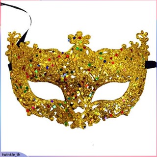 Halloween Masquerade Mask Hollow Design Holiday Carnival Mystery Color Prom Eye Mask Party Mask (twinkle.th)