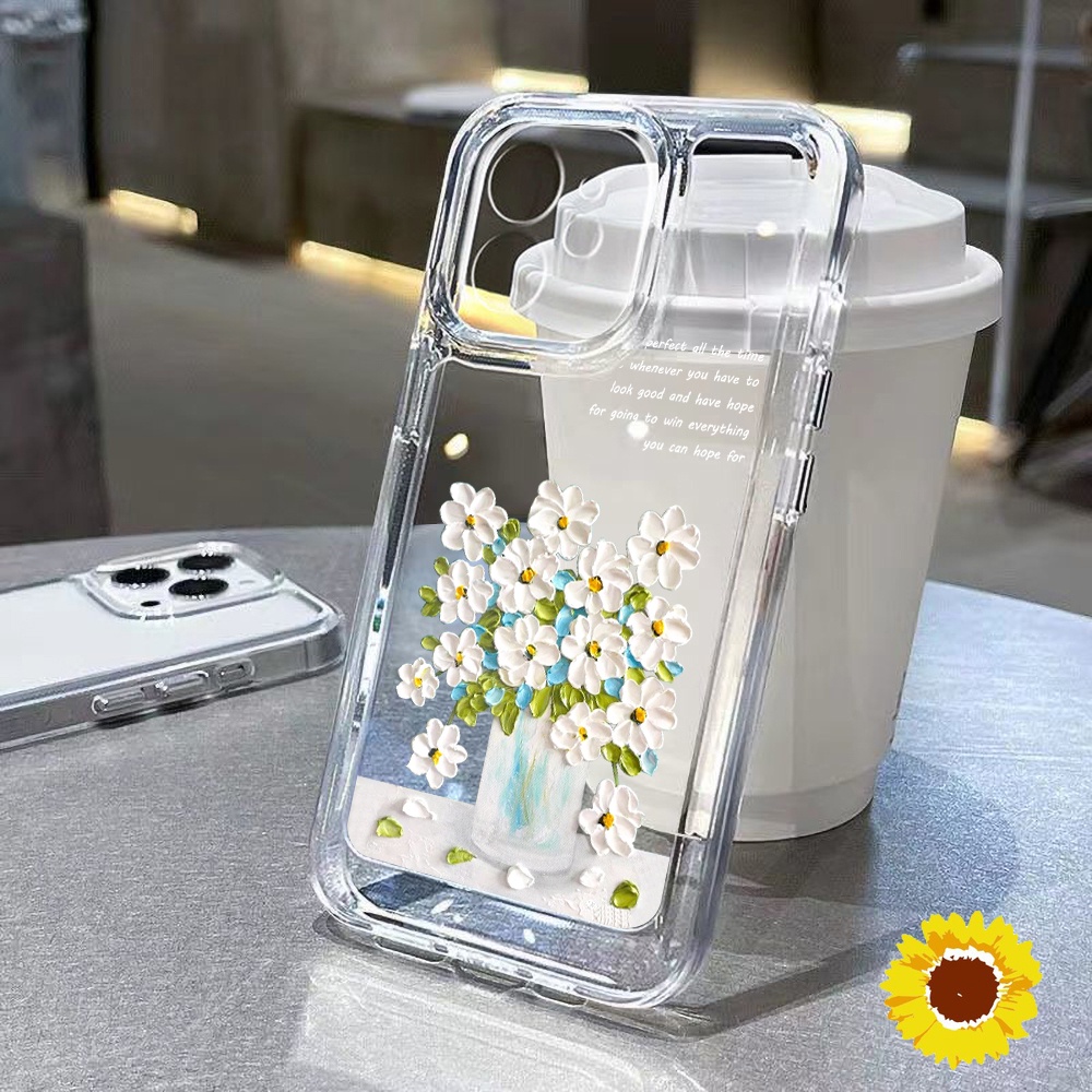 ดอกไม้พื้นที่ใสเคสโทรศัพท์สำหรับVivo Y20 Y11 Y02s Y15s Y16 Y17 Y12 Y15 Y19 Y21 Y33s Y22 y22s Y30 Y50 Y91 Y95 Y91C Y93