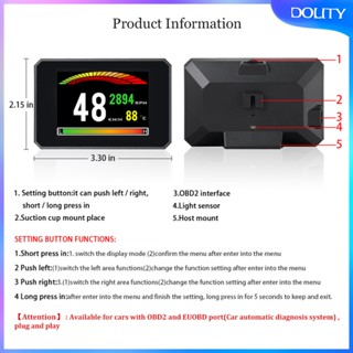 [dolity] สัญญาณเตือนความเร็วสูง KM P16 Head Up Display