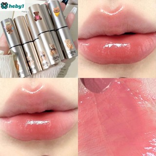 Uslike Little Bear Lipstick Water Gloss Solid Lipstick ให้ความชุ่มชื้นและชุ่มชื่น ไม่ซีดจางง่าย ขาวขึ้นและมีค่าความงามสูง heby1