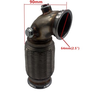 [lzdjhyke2yi] ท่อหน้าแปลน 2.5 นิ้ว 90° ท่อสูบลม สเตนเลส แบบยืดหยุ่น