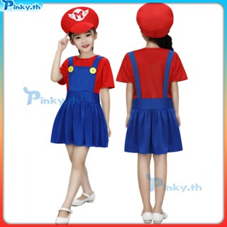 Super I-level Mary Clothes Mario Cosplay Halloween Show Costumes Childrens Skirt (pinky.th)