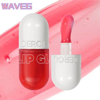 คลื่น 【พร้อมส่ง】 Derol Water Light Lip Oil Moisturizing Moisturizing อวบอิ่มเพิ่ม Lip Ginger Lip Essence