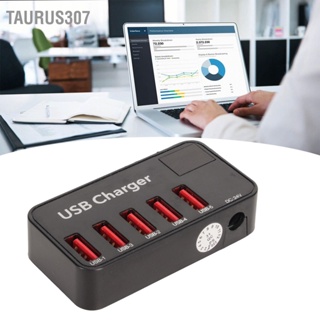  Taurus307 สถานีชาร์จ USB 48W 5 พอร์ต เครื่องชาร์จ ตั้งโต๊ะพร้อมอะแดปเตอร์ไฟฟ้า ศูนย์ชาร์จ สำหรับโทรศัพท์