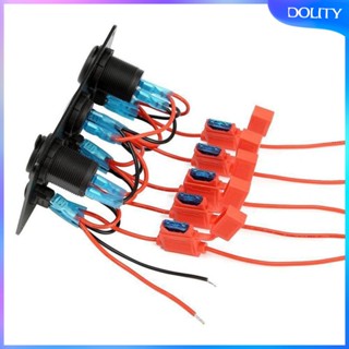 [dolity] แผงสวิตช์โยก ชาร์จ USB คู่ อเนกประสงค์ สําหรับเรือ