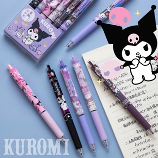 Sanrio ปากกาหมึกเจล แบบกด ลายการ์ตูนหมี สตรอเบอร์รี่ คุโรมิ น่ารัก สําหรับนักเรียน สํานักงาน เครื่องเขียน 6 ชิ้น ต่อชุด