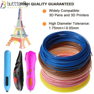 Buttterfly เส้นใย PLA สามมิติ 5 10 เมตร หลากสี อุปกรณ์เสริม สําหรับเครื่องพิมพ์