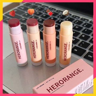 Herorange ลิปบาล์ม กันน้ํา บํารุงริมฝีปาก ไม่เหนียวเหนอะหนะ ซ่อมแซมริมฝีปากแห้ง ดูแลริมฝีปาก ลิปกลอส เครื่องสําอางแต่งหน้า 4 ชิ้น/เซต