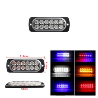 [lzdjhyke2yi] แถบไฟแฟลช LED 12 ดวง 12V 24V 36W สีขาว