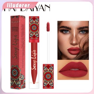 Han Daiyan Non-stick Cup Matte Soft Mist Lip Glaze ลิปกลอสลิปสติกติดทนนานโบฮีเมียน HO