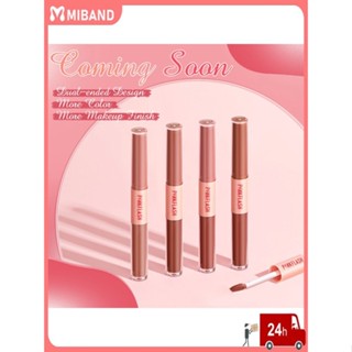 พร้อมส่ง Pinkflash 2 In 1 Matte Lip Glaze ทนทาน Double Head Lip Glaze ยืดหยุ่นให้ความชุ่มชื้น Matte Pk Mac