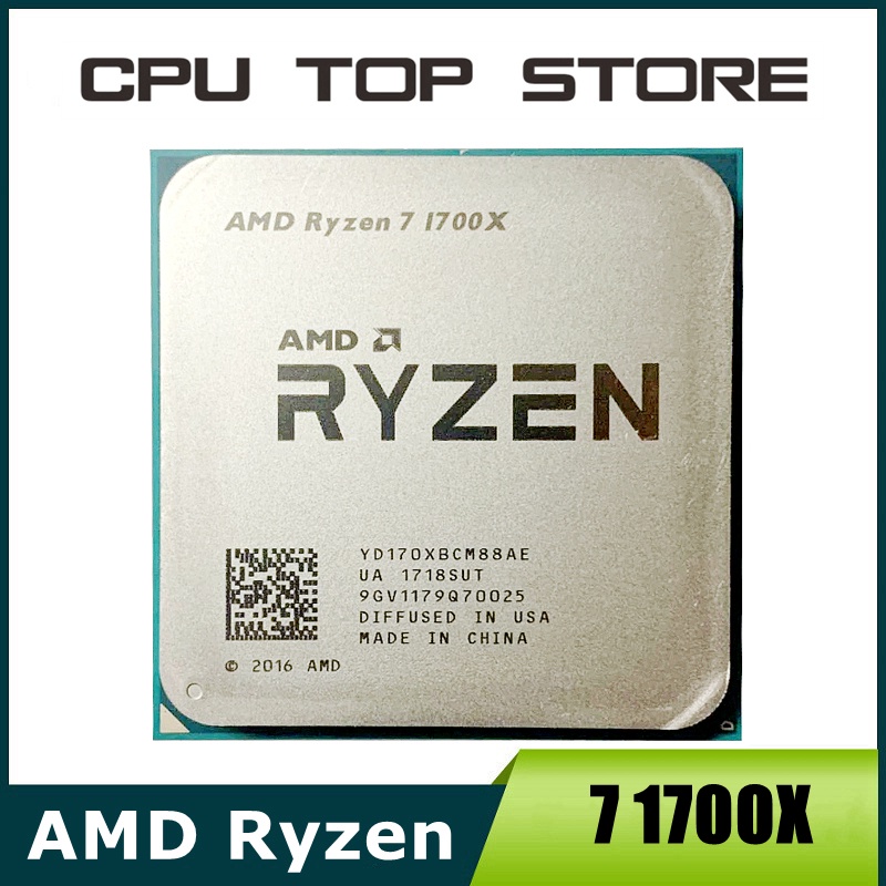AMD Ryzen 7 1700X 3.4 GHz ซ็อกเก็ตโปรเซสเซอร์ CPU แปดแกน AM4