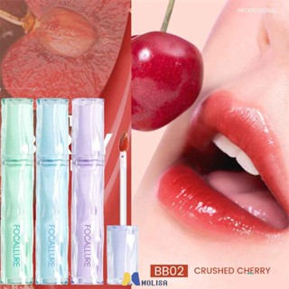Focallure 9 สี Jelly Water Light Lip Glaze Moisturizing Lip GLOSS Non-Stick Cup Lip Glaze Moisturizing Long Lasting MOLISA