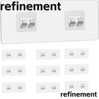 Refinement ตะขอพลาสติกใส กันน้ํา ไม่ต้องเจาะผนัง สําหรับแขวนสบู่ 10 ชิ้น