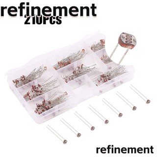 Refinement ตัวต้านทานไวแสง CDS 5 มม. GM5506 5516 5528 5537 5537-2 5539 5549 7 Values 210 ชิ้น