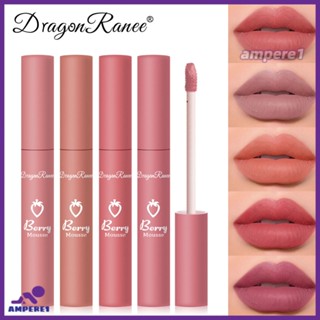 12 สีกำมะหยี่สตรอเบอร์รี่เคลือบลิปสติกแต่งหน้าลิปสติ๊กปากกากันน้ำติดทนนานเซ็กซี่มอยส์เจอร์ไรเซอร์ลิปกลอเครื่องสำอาง-AME1