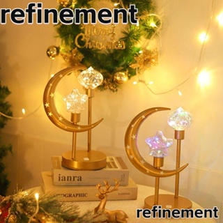 Refinement โคมไฟกลางคืน LED รูปดวงจันทร์ ใช้แบตเตอรี่ ทนทาน หลากสี สําหรับปาร์ตี้