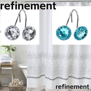 Refinement ตะขอแขวนผ้าม่านอาบน้ํา อะคริลิค 2 สี ยืดหยุ่น ทนทาน รับน้ําหนักได้เยอะ 24 ชิ้น