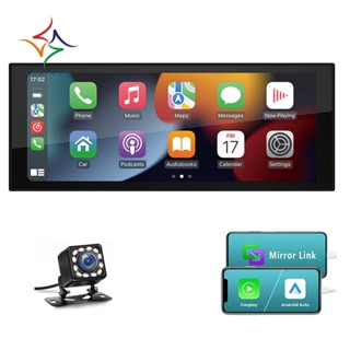 Carplay เครื่องเล่นมัลติมีเดีย 1 Din 6.9 นิ้ว 2G+32G Android GPS Wifi USB FM วิทยุสเตอริโอ พร้อมกล้อง สําหรับรถยนต์