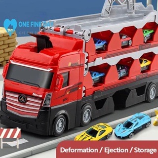 รถบรรทุกของเล่น ABS Mega Hauler Truck With Ejection Race Track K0X7