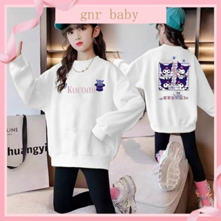 🍎GNR BABY🍊เสื้อแจ็กเก็ตกันหนาวลําลอง คอกลม ผ้าฝ้าย พิมพ์ลาย Kurumi สําหรับเด็กผู้หญิง อายุ 3-12 ปี