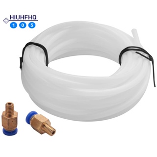 ท่อโบเวน PTFE PTFE 5 เมตร พร้อมข้อต่อ PC4-M6 2 ชิ้น สําหรับเส้นใยพลาสติก 1.75 มม. เครื่องพิมพ์ 3D Bowden Hotend