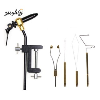 Fly Tying Vise ชุดอุปกรณ์ตะขอ พร้อมที่สนเข็ม สําหรับใช้ในการตกปลา