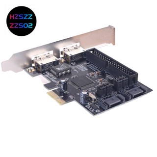 การ์ดอะแดปเตอร์แปลง SATA IDE PCI E PCI E เป็น SATA 2.0 + IDE ESATA X2 Combo 1 ชิ้น