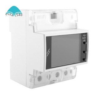 At4pw 100A Tuya WIFI Din Rail Smart Meter AC 220V 110V เครื่องวัดพลังงานดิจิตอล แรงดันไฟฟ้า มอนิเตอร์ไฟฟ้า