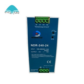 Ndr-240-24 รางเมาท์ DIN บางพิเศษ 24V 10A สําหรับไดรฟ์ควบคุมอุตสาหกรรม สวิตช์ไฟตู้ไฟฟ้า แหล่งจ่ายไฟ