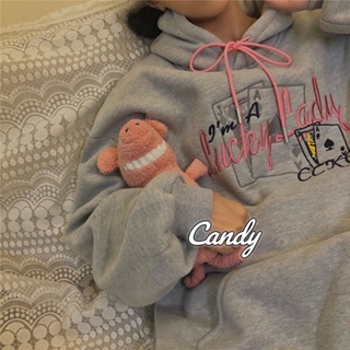 Candy Kids  เสื้อผ้าผู้ญิง แขนยาว เสื้อฮู้ด คลุมหญิง สไตล์เกาหลี แฟชั่น  Stylish พิเศษ Unique คุณภาพสูง A28J1B5 36Z230909