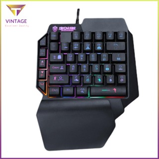 [Instock] Keyboard One Handed 35 Key Backlit Portable Mechanical Gaming [E/2]