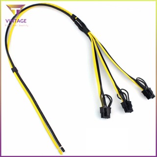 [Ready] 1 To 3 6P+2P Miner Adapter Cable 8Pin Gpu Video Card Wire 12Awg+18Awg Cables [E/5]