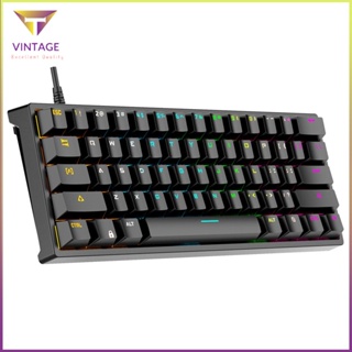 [Instock] G101 Keyboard Wire 61-Key Greenis Luminous Rgb Cool Mechanical [E/12]