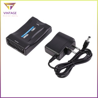 [Instock] Portable 1080P Scart To Hdmi Video Audio Upscale Converter Av Adapter [E/7]