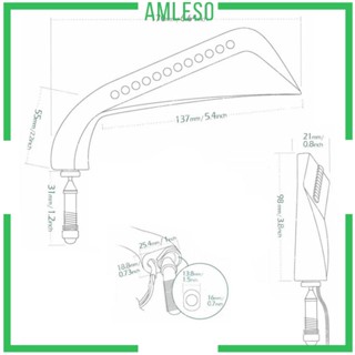 [Amleso] กระจกมองหลังรถจักรยานยนต์ พร้อมไฟเลี้ยว LED 2 ชิ้น