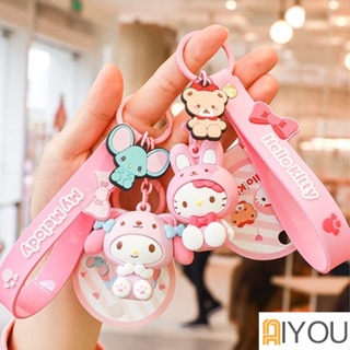 พวงกุญแจ จี้ตุ๊กตาการ์ตูน Sanrio Hello Kitty My Melody Kuromi เหมาะกับของขวัญ ของเล่นสําหรับเด็ก