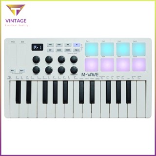 [Ready] Smk-25 Midi Keyboard Mini 25 Keys Wireless Usb Controller 8 Backlit Keyboards [E/7]