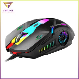 [Ready] Wire Mouse 3200Dpi Optical 6 Keys Usb Rgb Backlight Desktop Gaming [E/9]