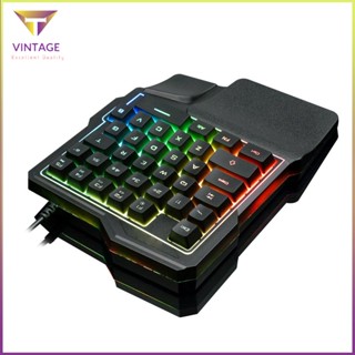 [Instock] One-Handed Keyboard Mobile Game Equipment Luminous With Backlight [E/4]