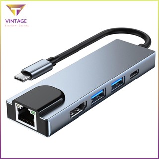 [Ready] Usb Hubs Type-C To Hdmi-Compatible Hub Network Card Rj45 100M Vga Adapter [E/15]