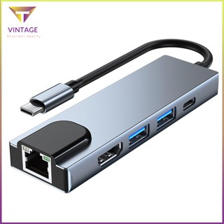 [Ready] Usb Hubs Type-C To Hdmi-Compatible Hub Network Card Rj45 100M Vga Adapter [E/15]